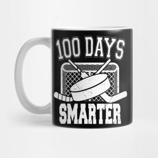 100 Days Smarter Hockey Sports 100Th Day Of School Teacher Mug